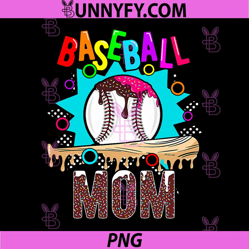 Baseball Mom PNG, Retro Baseball Mom PNG