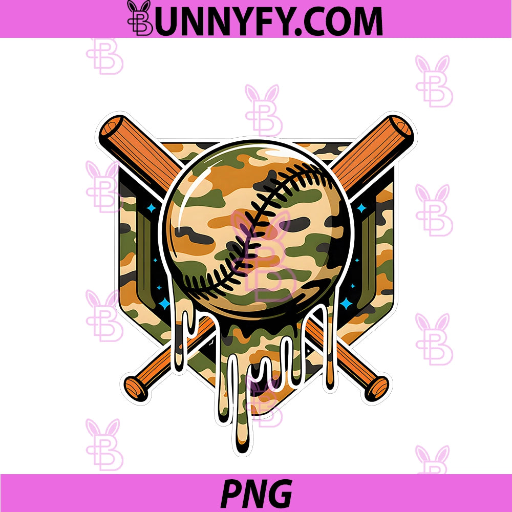 Baseball Respect The Drip PNG, Camo Youth Boys Baseball PNG