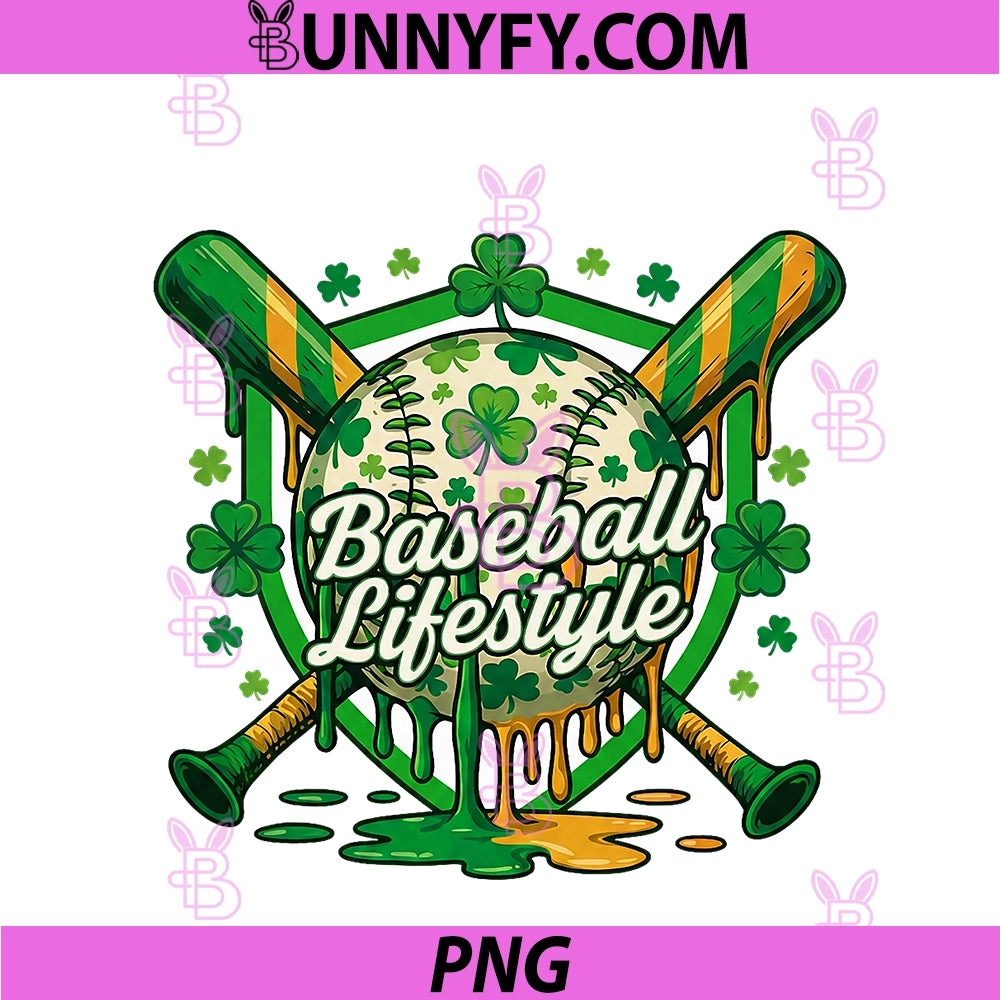 Baseball St Patricks Day PNG, Boys Girls Men Women Irish lifestyl PNG