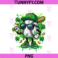 Baseball St Patricks Day Boys Girls PNG, Drip Ice Cream PNG