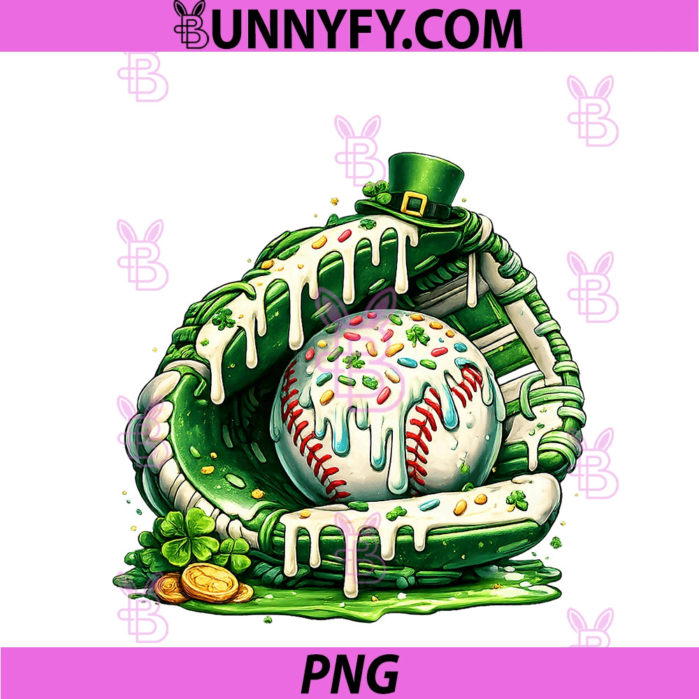 Baseball St Patricks Day Carnival PNG, Party Ice Cream Drip Boys PNG