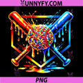 Baseball Drip PNG, Baseball Ice Cream Lover PNG