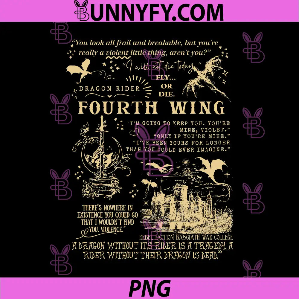 Fourth Wing Dragon Quote Artwork PNG, Gothic Rider Fantasy PNG