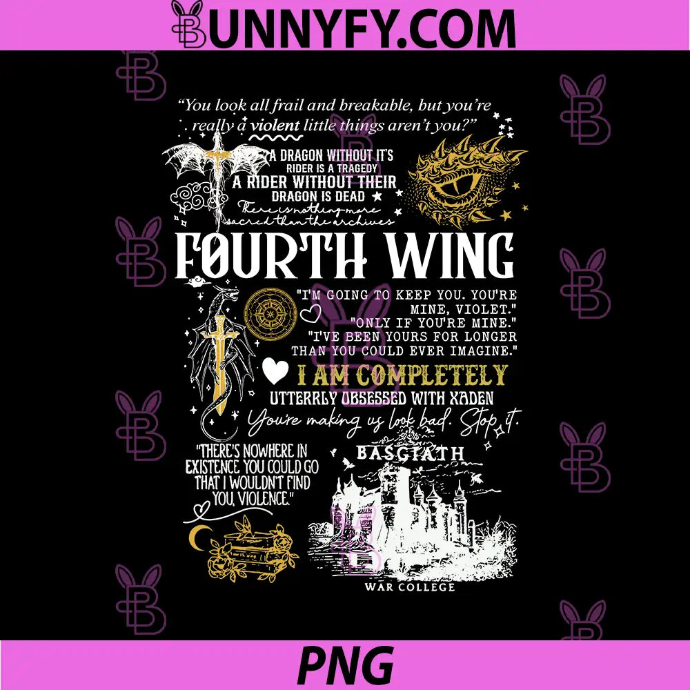 Fourth Wing Fantasy Quote Collage PNG, Dragon Rider Art PNG
