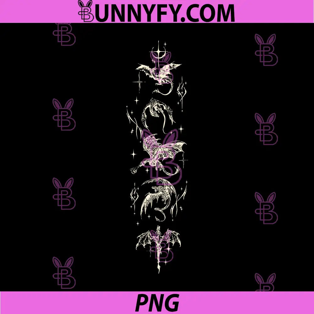 Vertical Dragon Stack Art PNG, Dark Fantasy Celestial Dragons PNG
