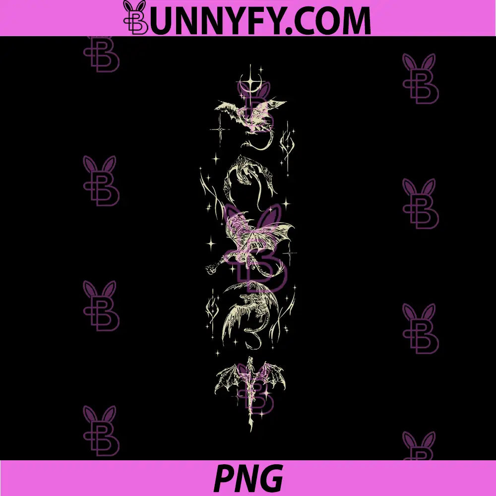 Vertical Dragon Rider Design PNG, Fourth Wing Fantasy PNG