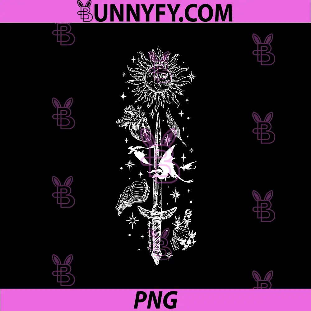 Fantasy Sword Bookish Magic PNG, Dark Academia Witchy Art PNG