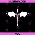 Minimal Dragon Sword PNG, Fantasy Dragon Silhouette PNG