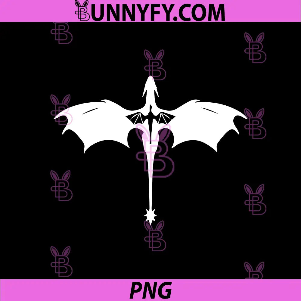 Minimal Dragon Sword PNG, Fantasy Dragon Silhouette PNG