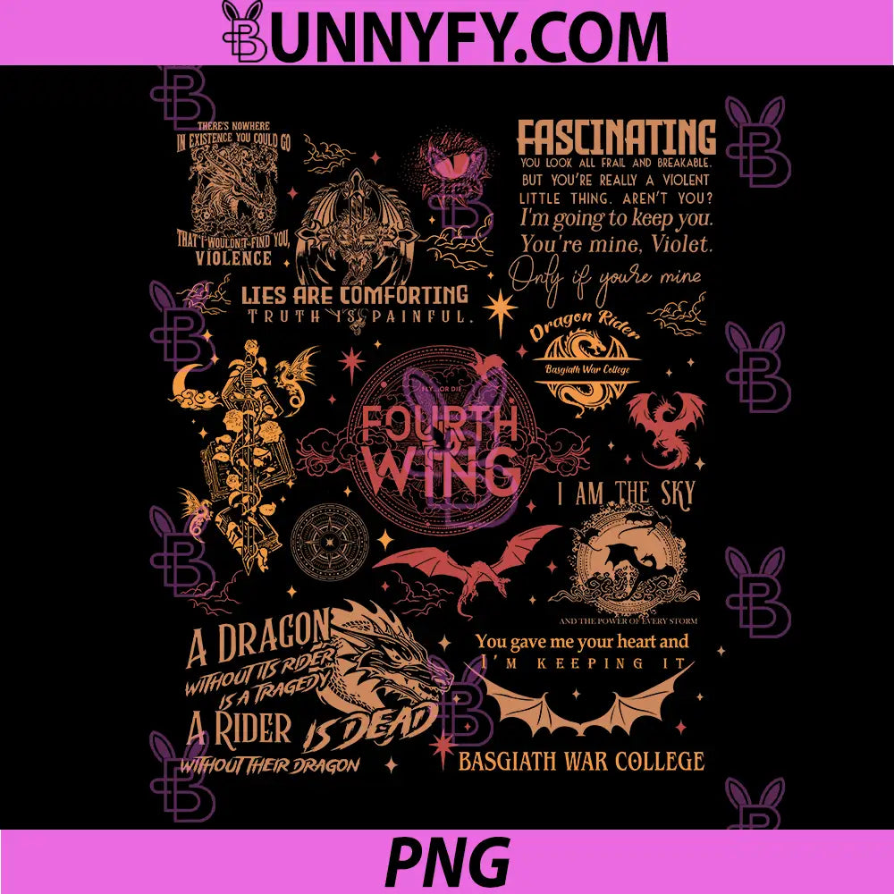 Fourth Wing Dragon Quotes Art PNG, Basgiath War College Fantasy PNG