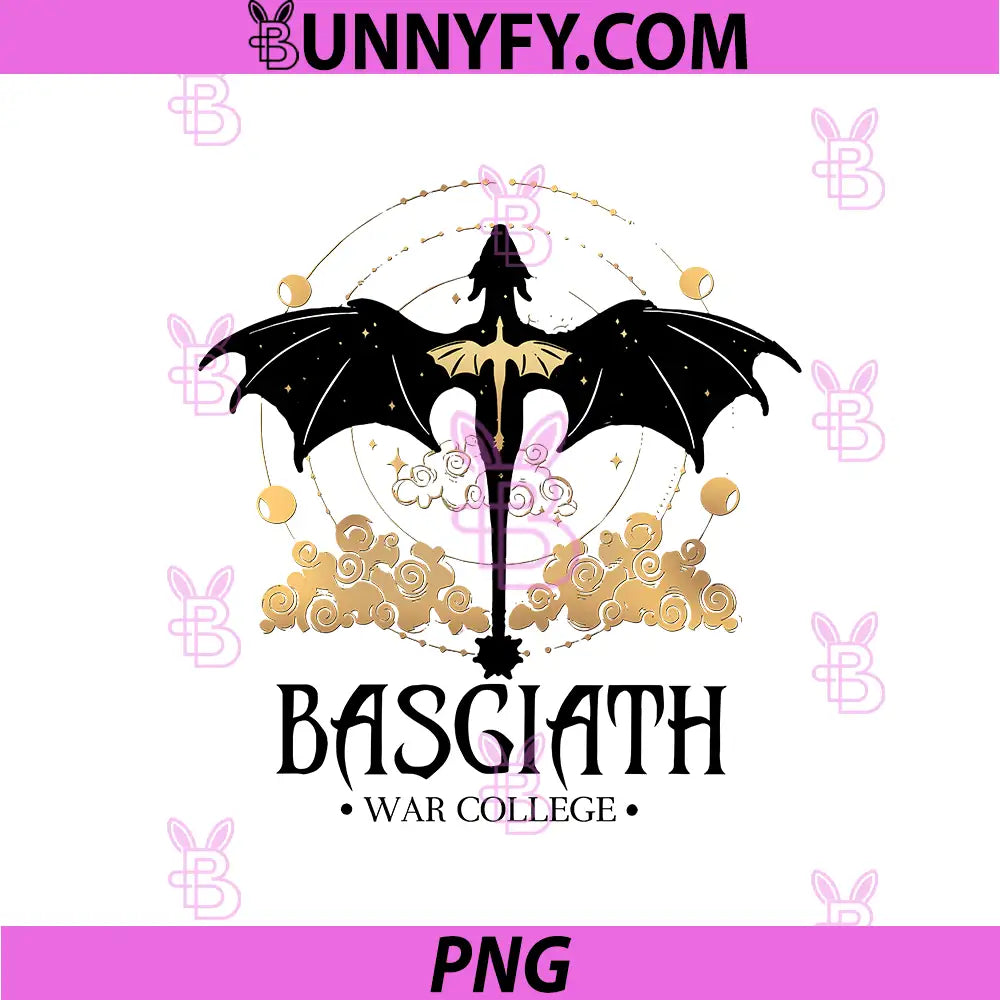 Basgiath War College Fantasy Logo PNG, Dragon Sword Emblem PNG