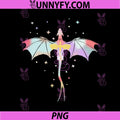 Pastel Flying Dragon Silhouette PNG, Magical Fantasy Dragon PNG