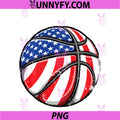 Basketball Ball PNG, 4th Of July Boys Kids Men American Flag Gift Performance PNG