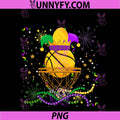 Basketball Equipment Mardi Gras Masked Beads PNG, Funny Player PNG