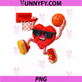 Basketball Heart PNG, Valentines Day Building Brick PNG