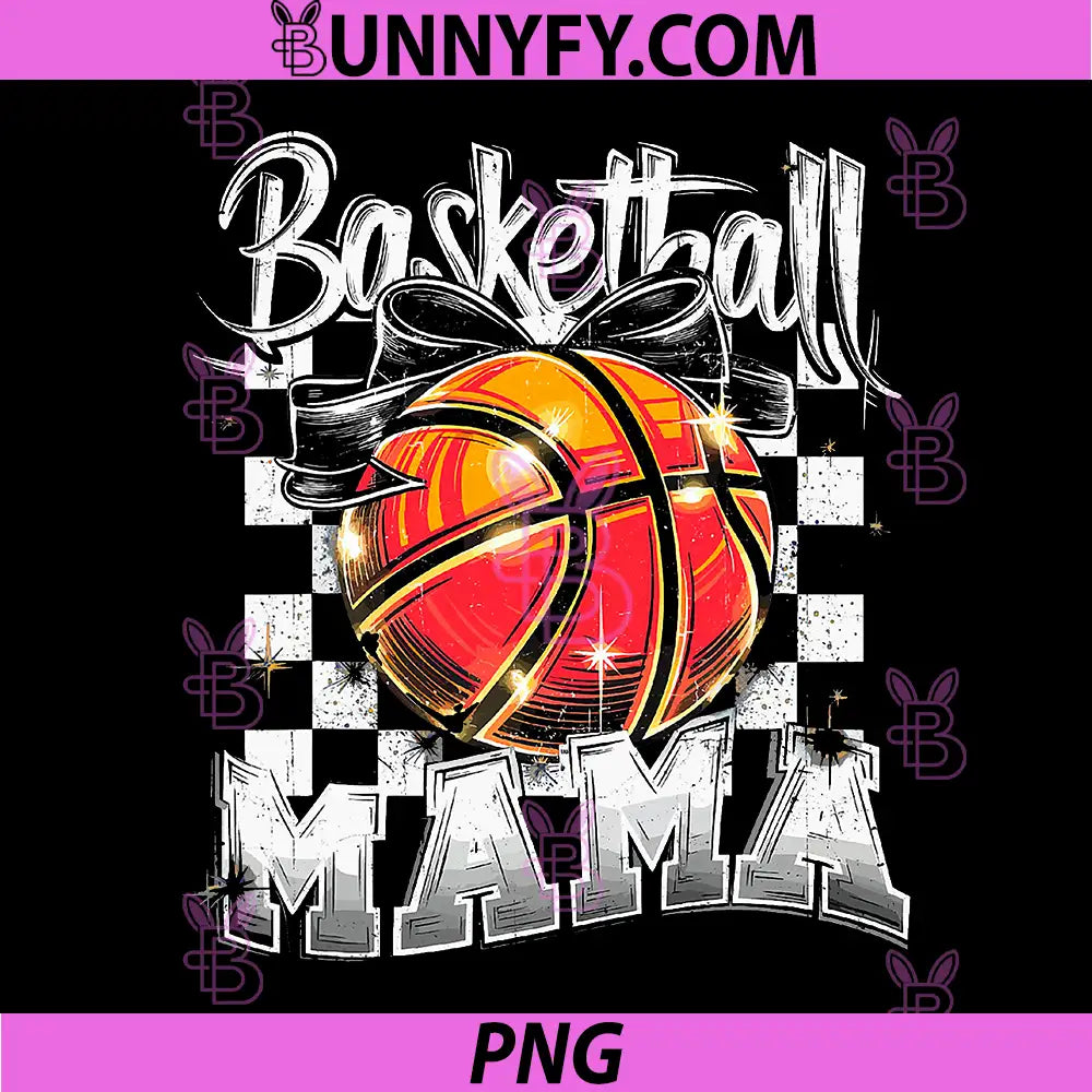 Basketball Mama Coquette Bow PNG, Game Day Funny Sports PNG