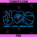 Basketball NBA Oklahoma City PNG, Thunder Peace Love PNG