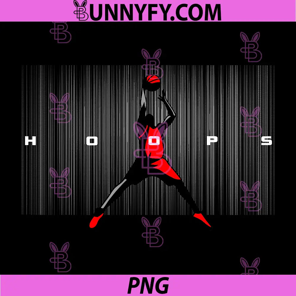 Hoops Basketball Dunk Silhouette PNG, Modern Sports Action Art PNG