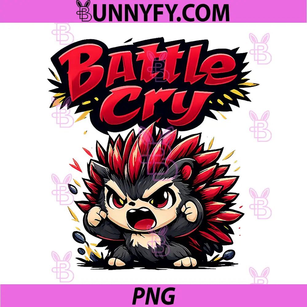 Battle Cry PNG, Kawaii Chibi Hedgehog Quills PNG