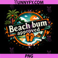 Beach Bum Approved PNG, Permanent Vacation Party Stamp PNG
