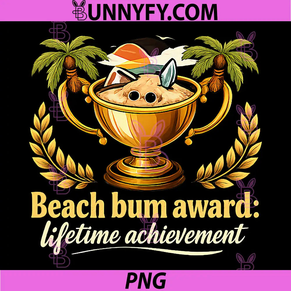Beach Bum Award PNG, Lifetime Achievement PNG