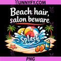 Beach Hair Salon Beware PNG, Permanent Vacation Party PNG