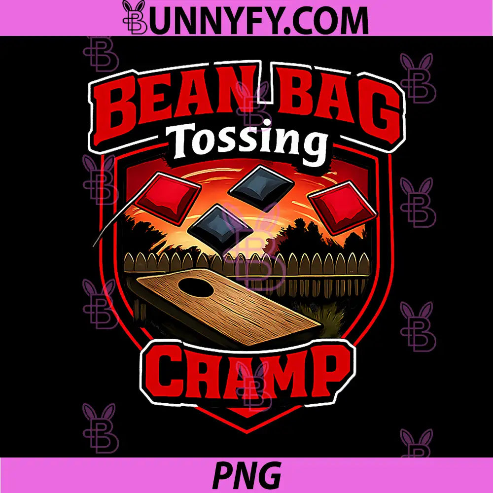 Bean Bag Tossing Champ PNG, Local Pride Badge Design PNG
