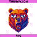 Bear Sunglasses PNG, Funny Game Day Bear  Performance PNG