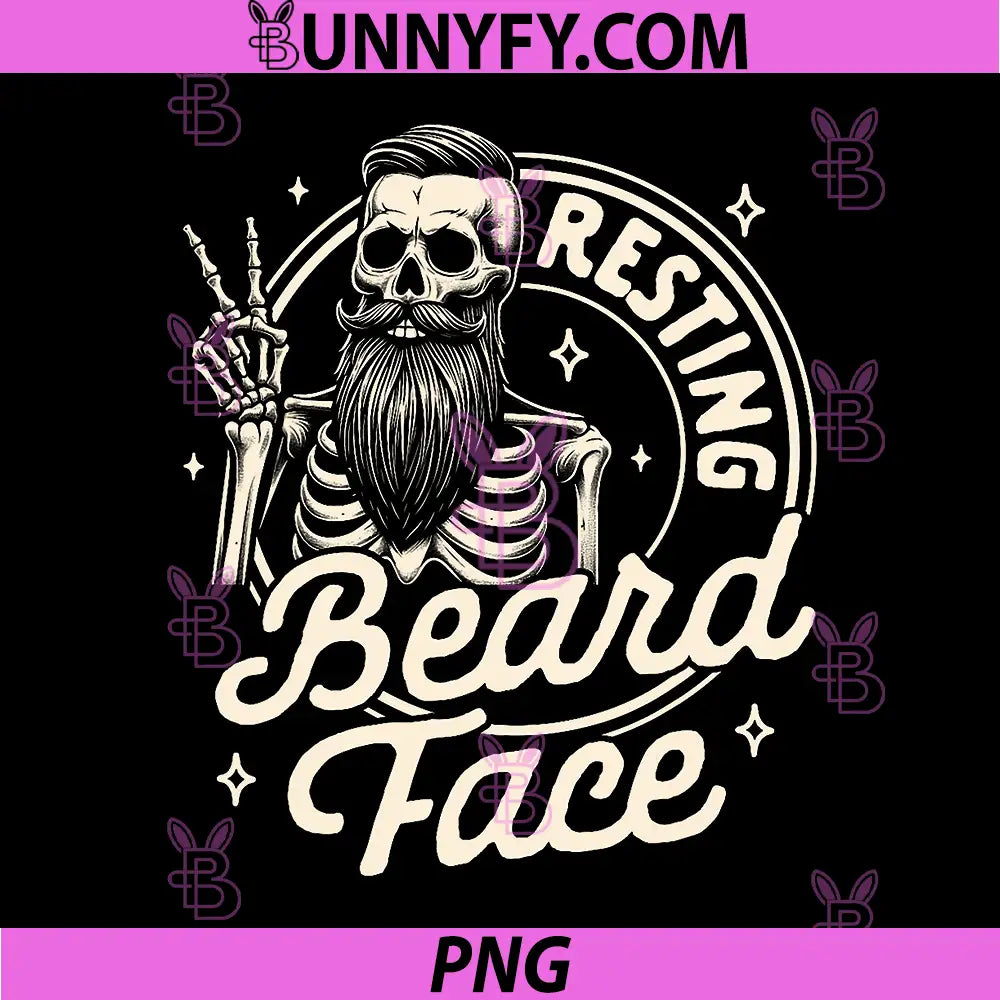 Bearded Dad Daddy Papa Father’s Day PNG, Resting Beard Face PNG