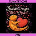 Bearded Dragon Valentines Day PNG, My Bearded Dragon Stole My Heart PNG