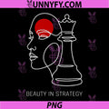Beauty in Strategy PNG, Chess Queen Woman Line Art PNG