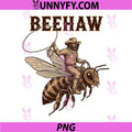 Beehaw Beekeeper Cowboy PNG, Funny Bee Riding Illustration PNG