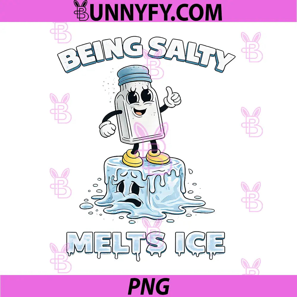 Being Salty Melts Ice PNG, Vintage Humor PNG