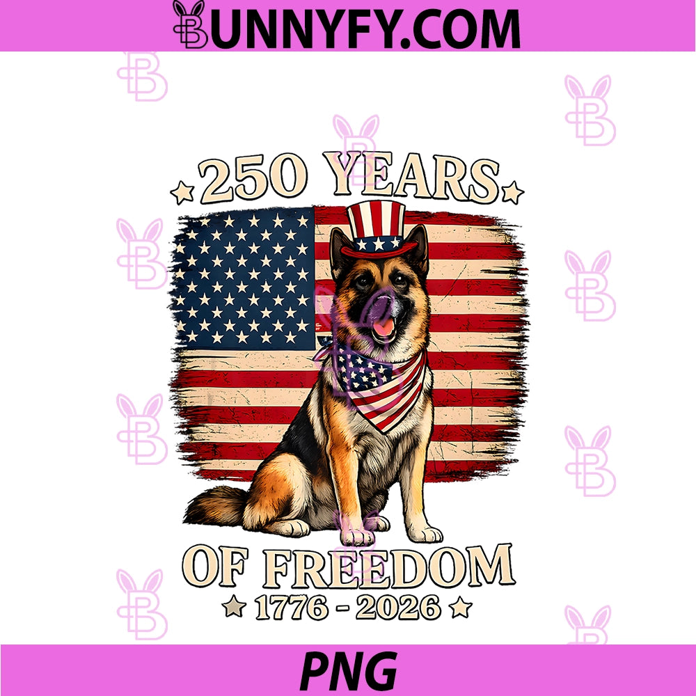 Belgian Malinois Dog 250 Years Of Freedom USA Flag PNG, 4th July PNG