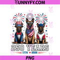 Belgian Malinois Lover 250 Anniversary USA 250th PNG, 4th Of July PNG