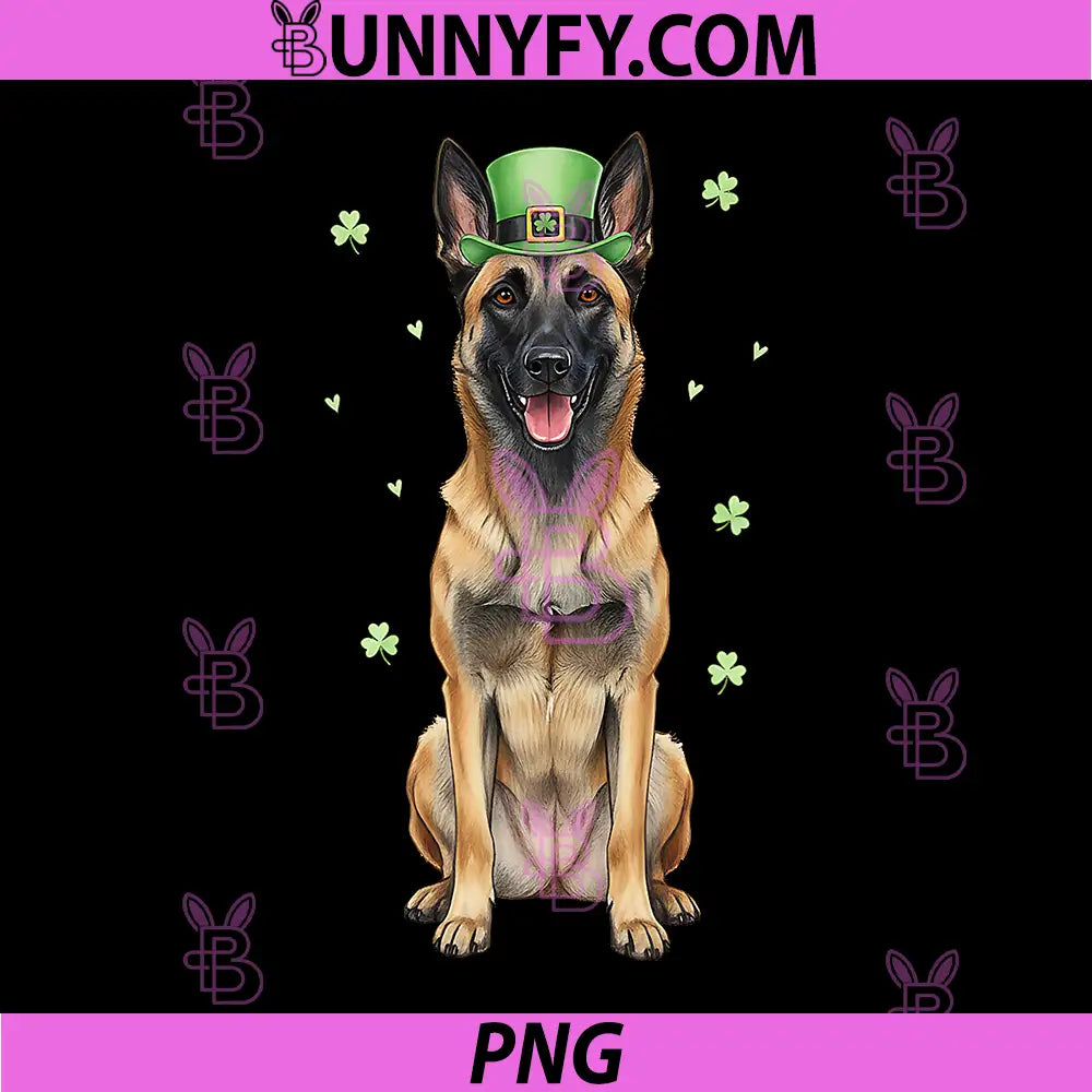 Belgian Malinois PNG, St. Patrick’s Day PNG