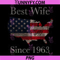 Best Wife Since 1963 PNG, American Flag Map PNG