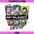 Beyblade X Team Persona Trio Anime PNG, Let It Rip Beyblade X Design PNG