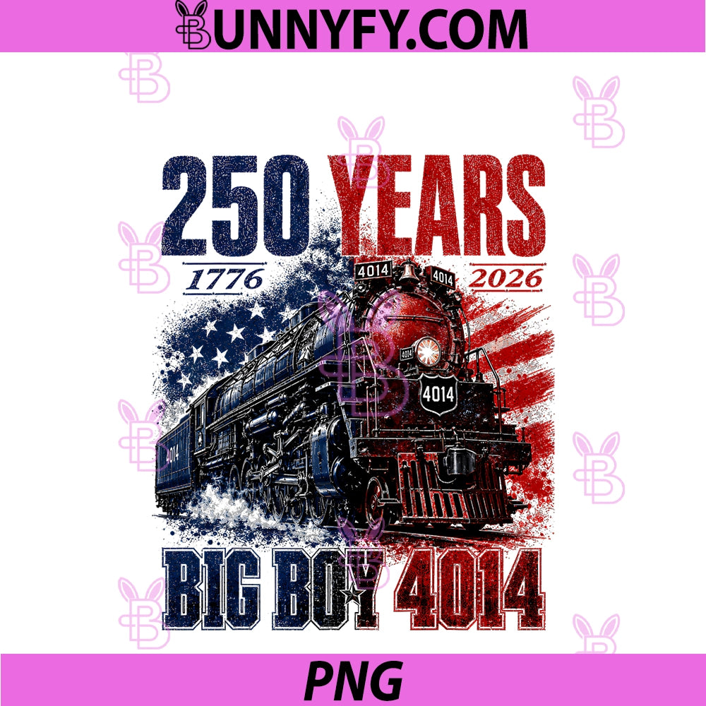 Big Boy 4014 Patriotic Steam Locomotive 250 Years PNG, 1776 2026 PNG