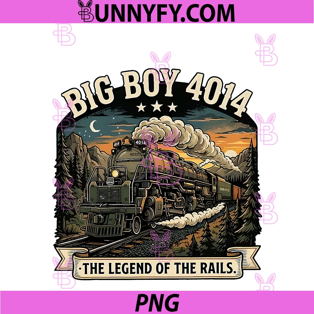 Big Boy 4014 Steam Engine Locomotive Train PNG, Vintage Railroad PNG