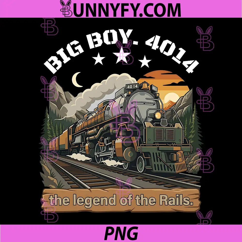 Big Boy 4014 Steam Engine PNG, Locomotive Train Vintage Railroad PNG
