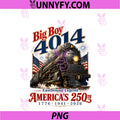 Big Boy 4014 Train PNG, 4th Of July Retro America Flag PNG