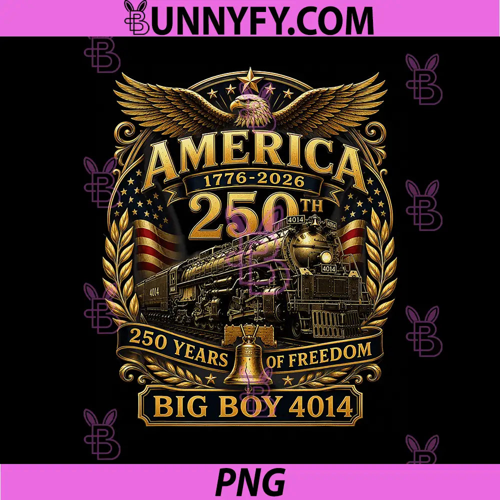 Big Boy 4014 Train USA 250th PNG, Anniversary Patriotic American PNG