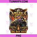 Big Boy 4014 Train USA 250th PNG, Anniversary Patriotic American PNG