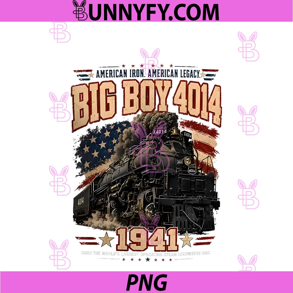 Big Boy 4014 Vintage PNG, Steam Locomotive Railroad Train Engine PNG