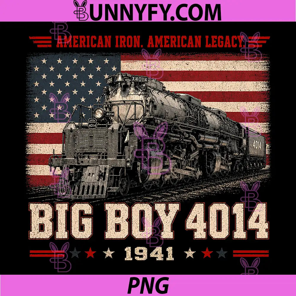 Big Boy 4014 Vintage PNG, Steam Locomotive Railroad Train Engine PNG
