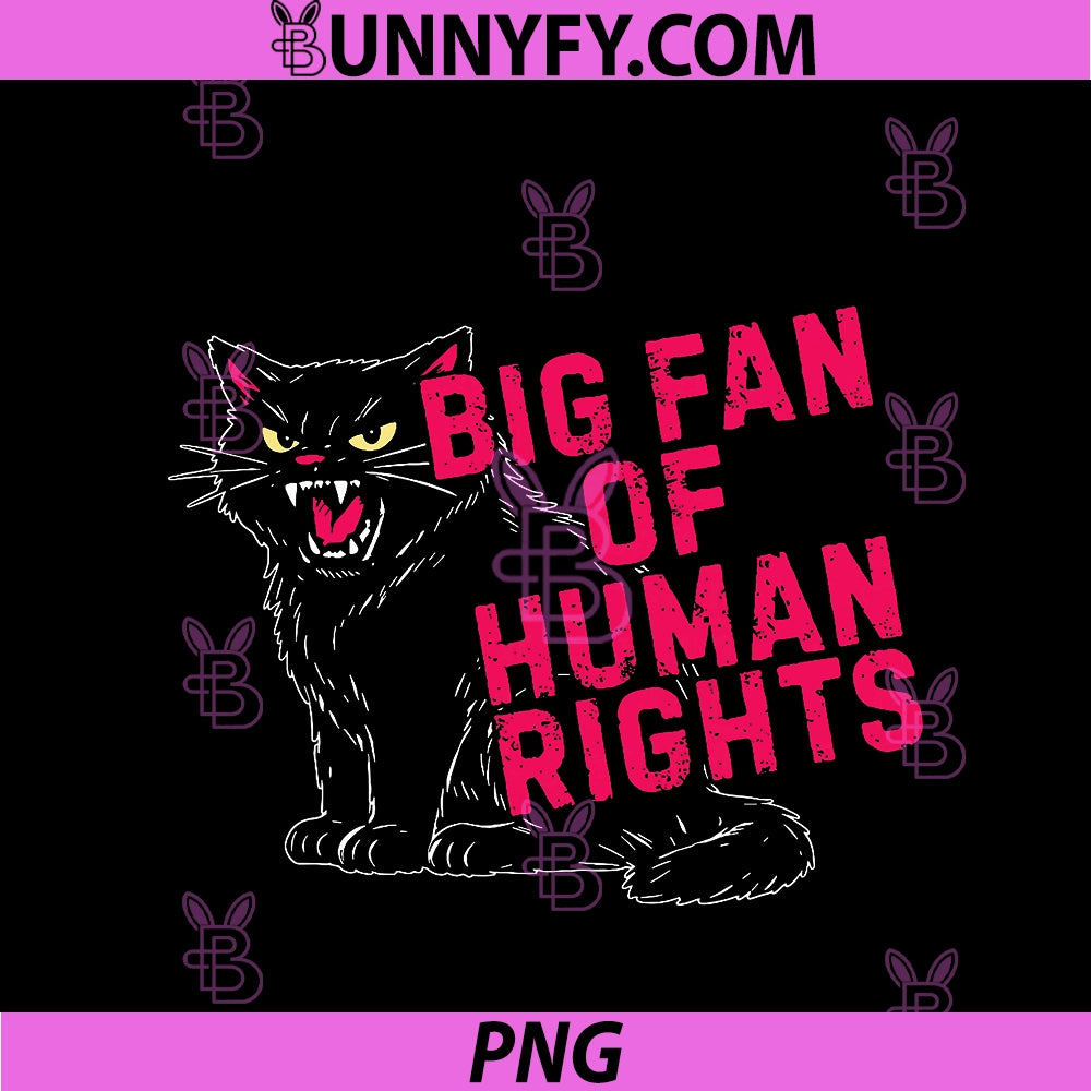Big Fan Of Human Rights PNG, Roaring Black Cat PNG