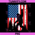 Bigfoot 4th of July Vintage PNG, American USA Flag Fun Sasquatch PNG