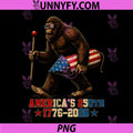 Bigfoot Fireworks 4th of July PNG, 250 Years America 250th PNG 