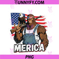 Bigfoot Merica Rock USA Flag PNG, Patriotic Sasquatch 4th Of July PNG